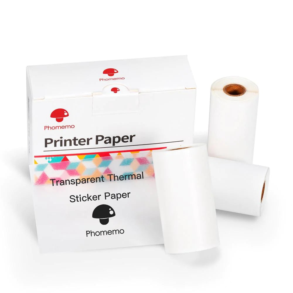 5x Transparent Thermal Rolls